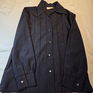 Vintage Lee Mar Pageant Black Button-Up Shirt.